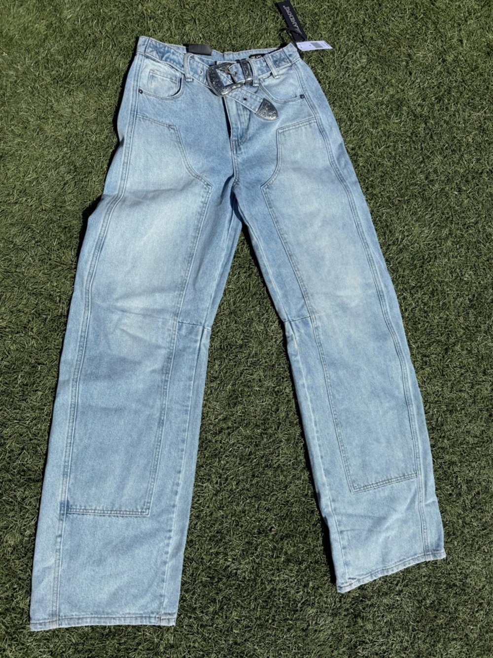 ✨ Blank NYC Denim Cargo Pants with Belt